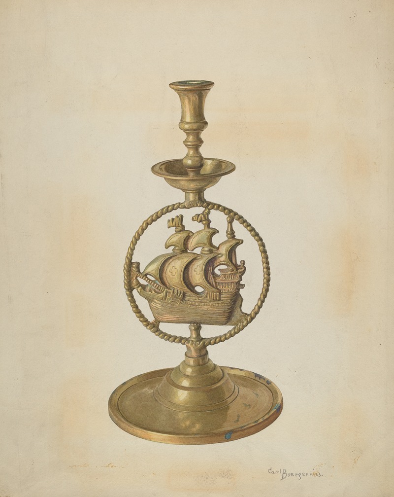 Carl Buergerniss - Brass Candlestick