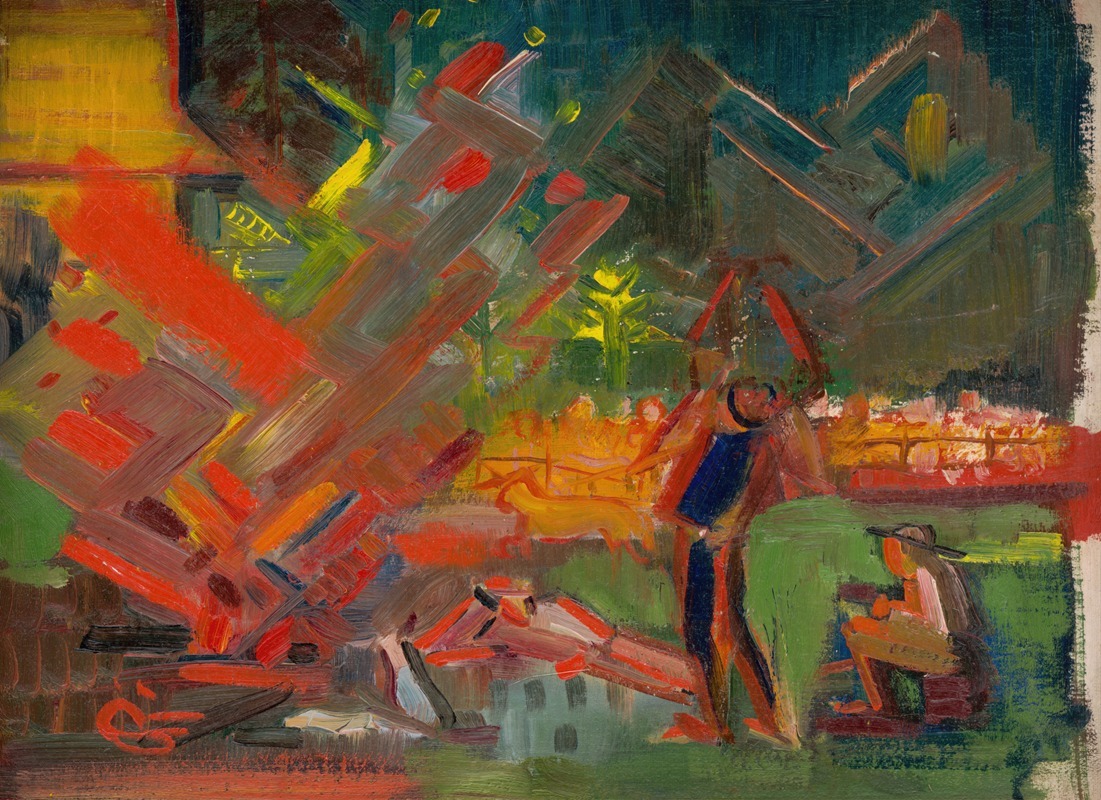 Arnold Peter Weisz-Kubínčan - By the Campfire