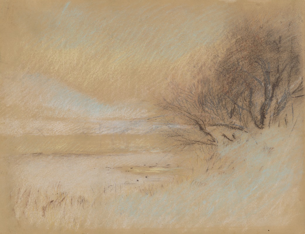 Ladislav Mednyánszky - Winter landscape with river