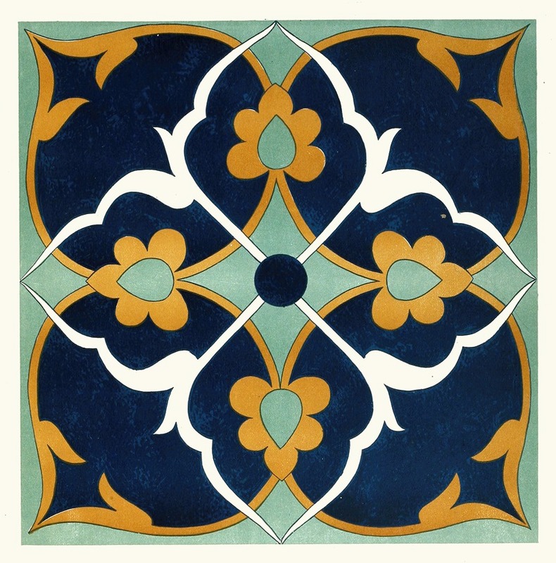 Afghan Boundary Commission - 18 plates of ornamental tiles from the Afghan Boundary Commission Pl 13