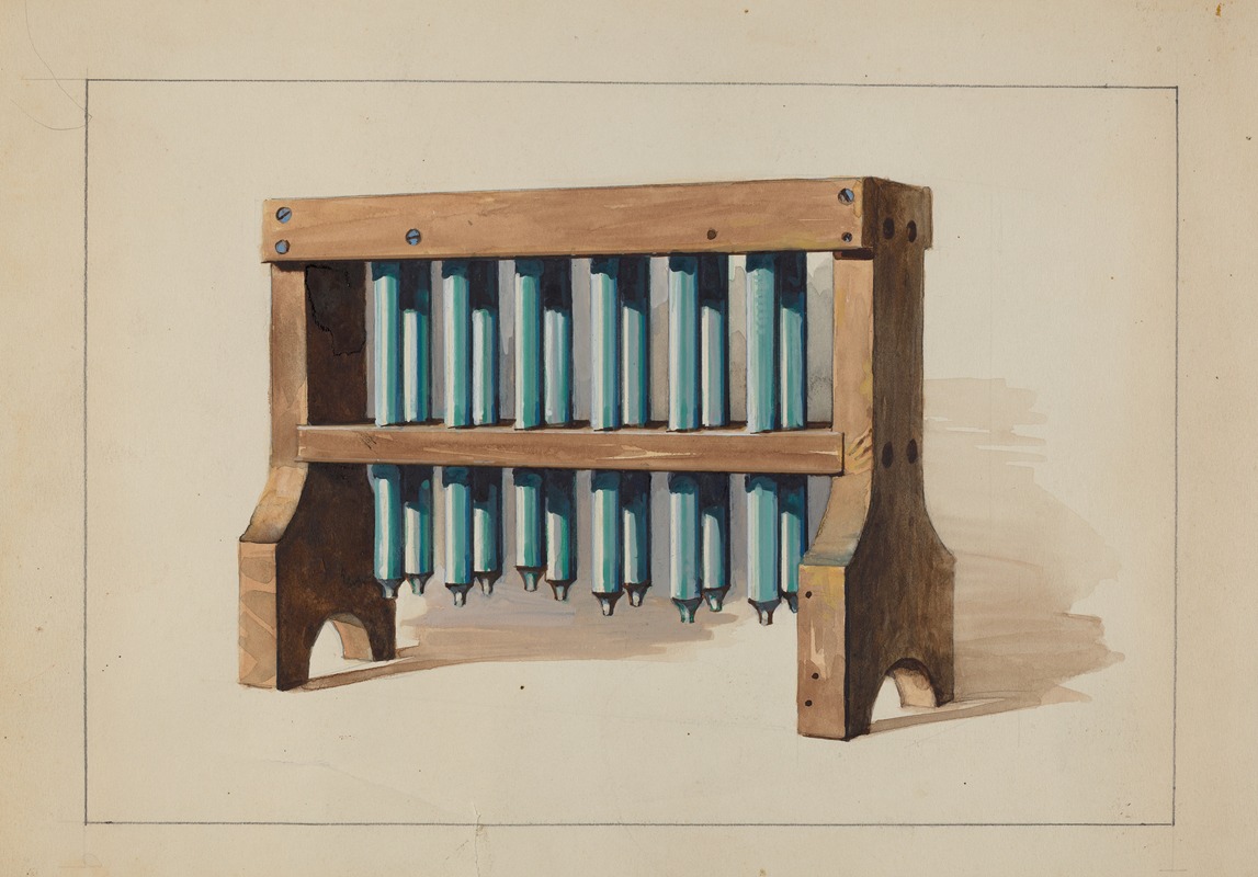 Charles Caseau - Rack with Candle Molds