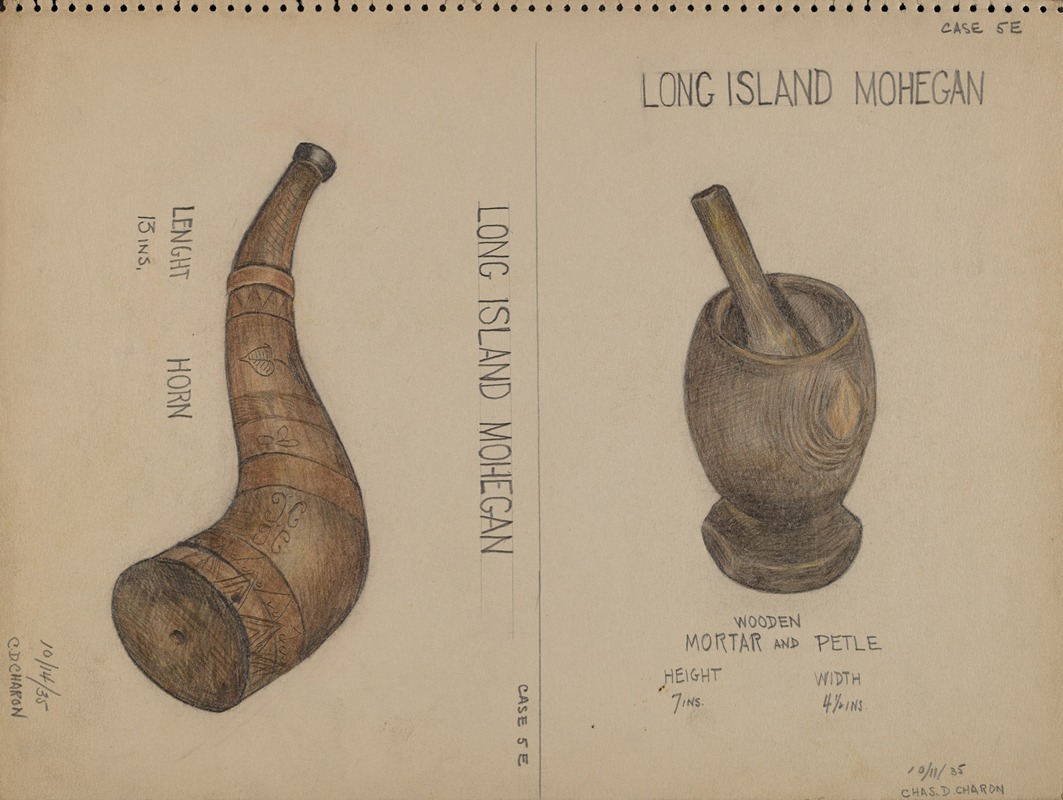 Charles Charon - Horn and Mortar & Pestle