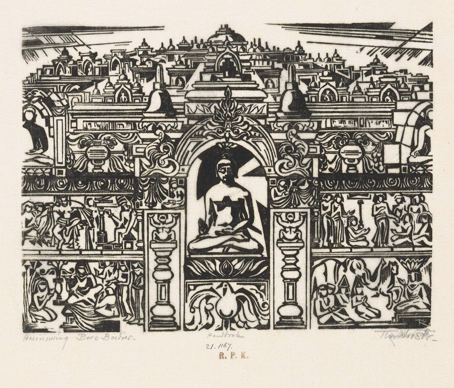 Johannes Frederik Engelbert ten Klooster - Zijaanzicht van de Borobudur