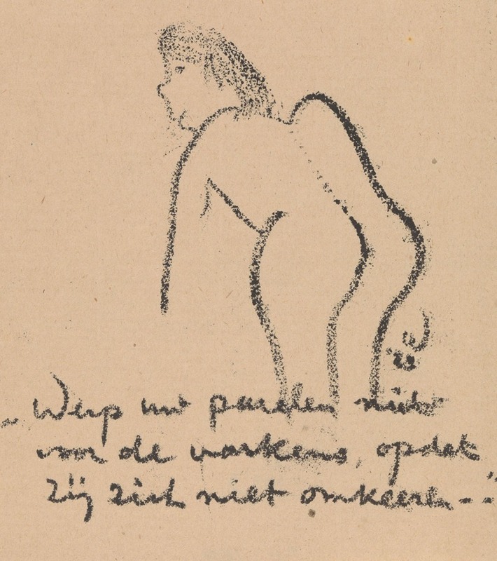 Erich Wichmann - Voorovergebogen naakte figuur