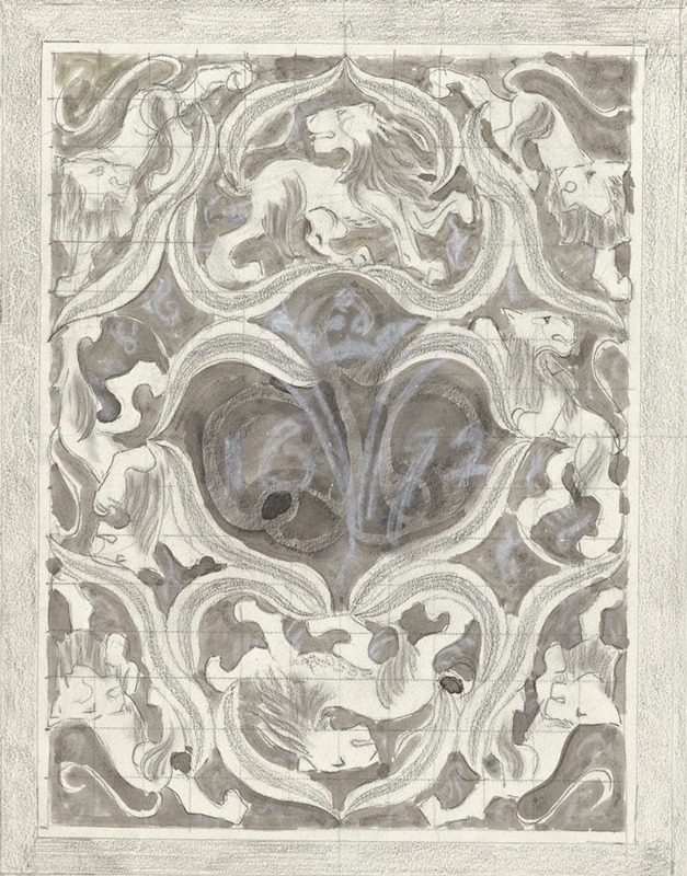 Carel Adolph Lion Cachet - Decoratief ontwerp met leeuwen
