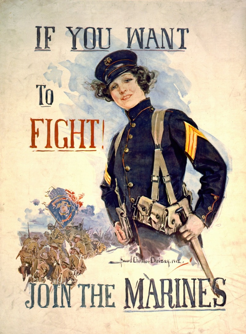 Howard Chandler Christy - If you want to fight! Join the Marines