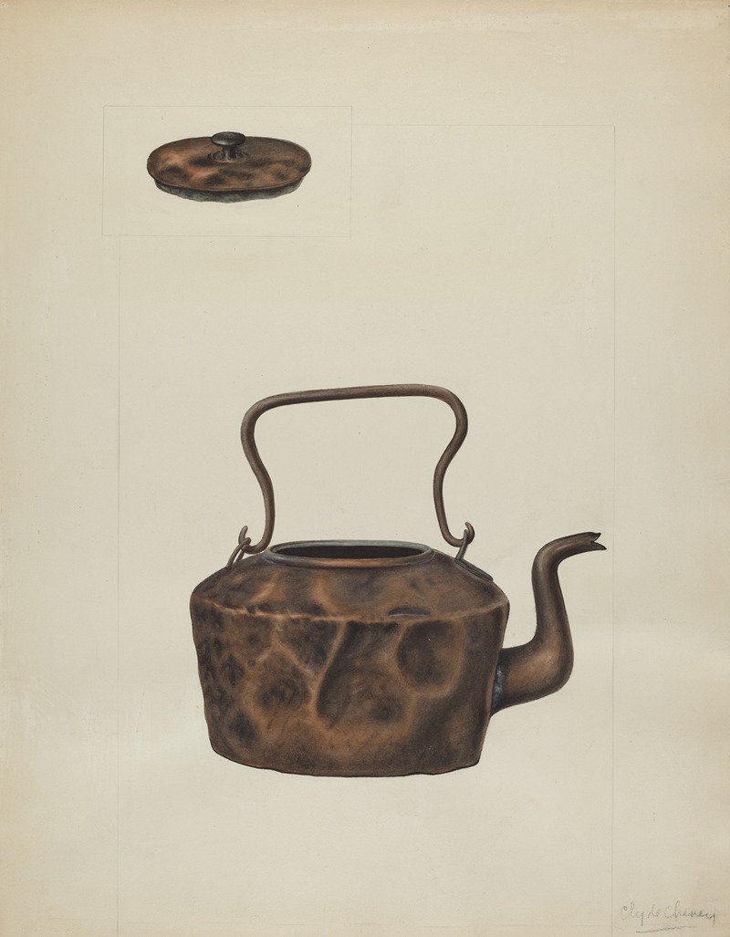Clyde L. Cheney - Copper Tea Kettle