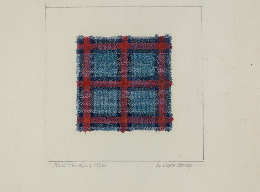 Clyde L. Cheney - Plaid Homespun Cloth