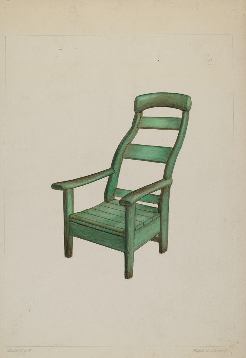 Clyde L. Cheney - Wooden Chair