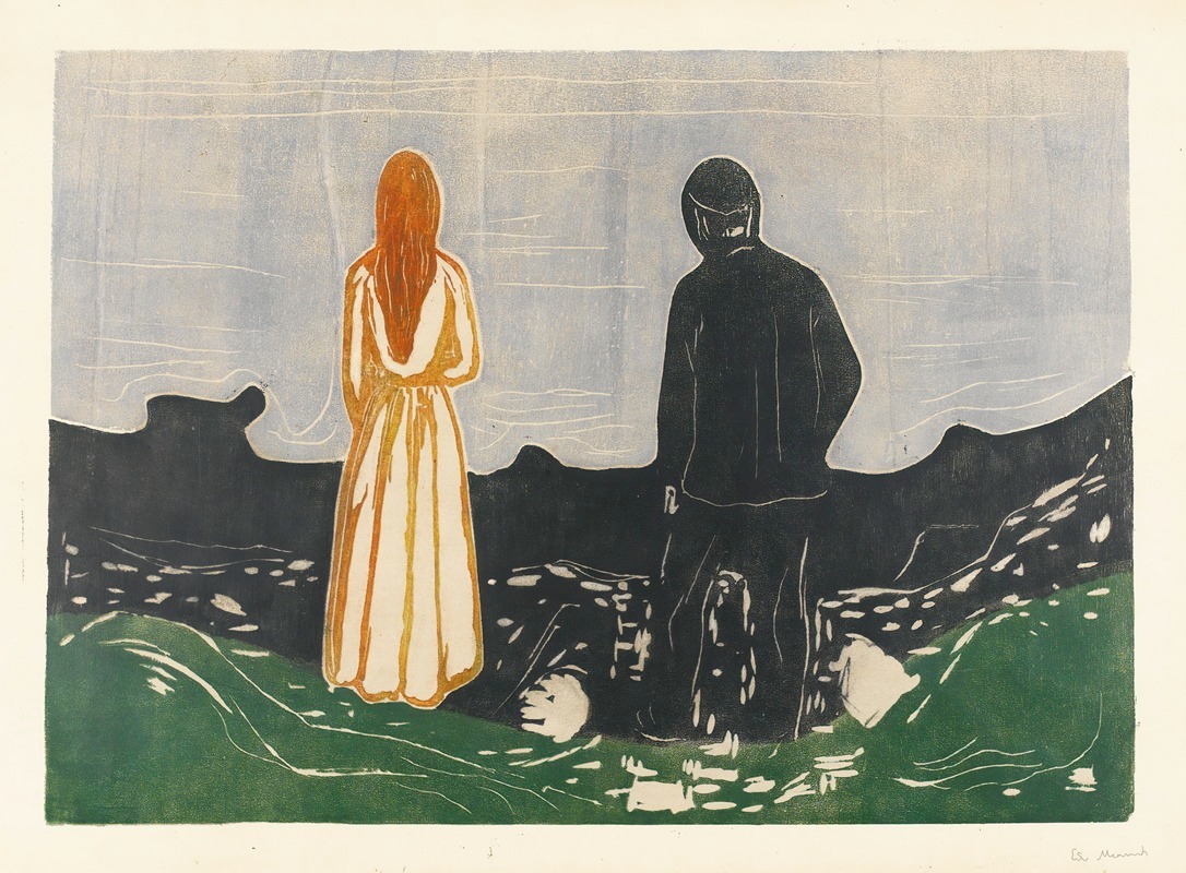 Edvard Munch - Two Human Beings. The Lonely Ones