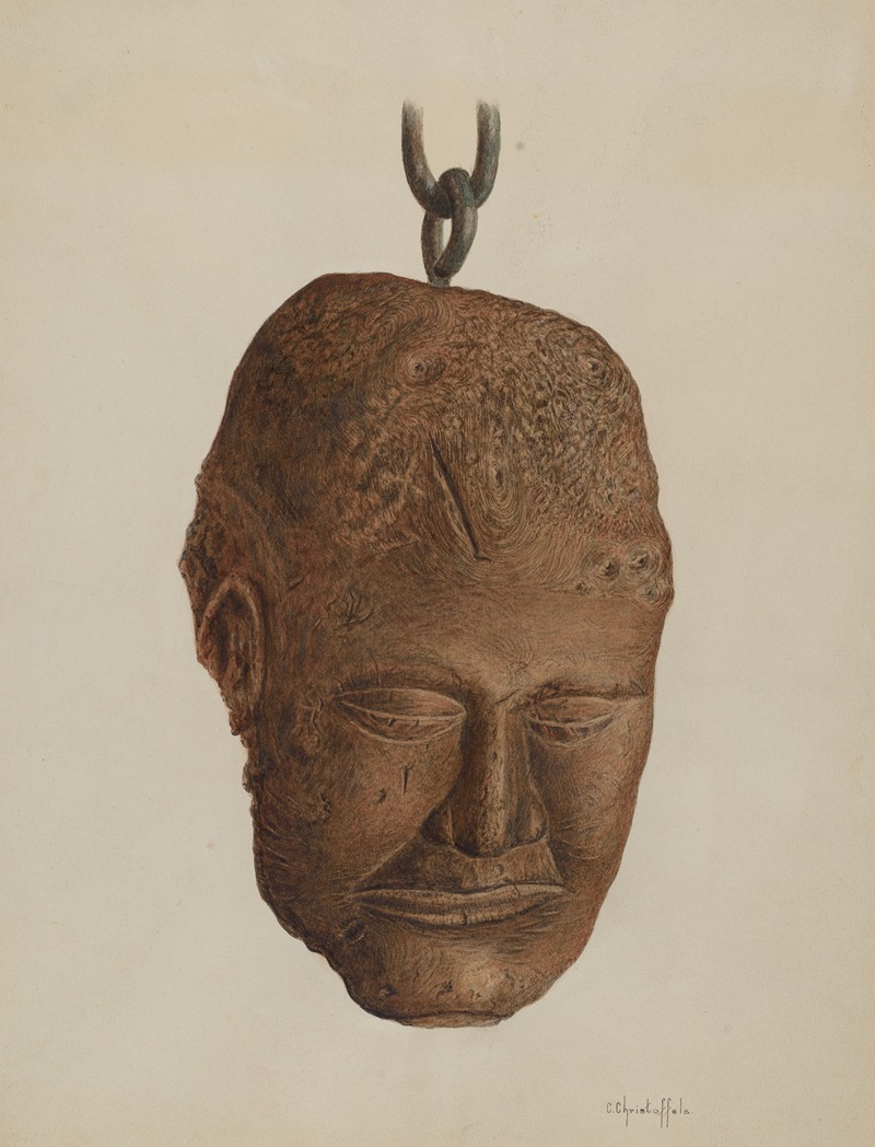 Cornelius Christoffels - Carved Wooden Head