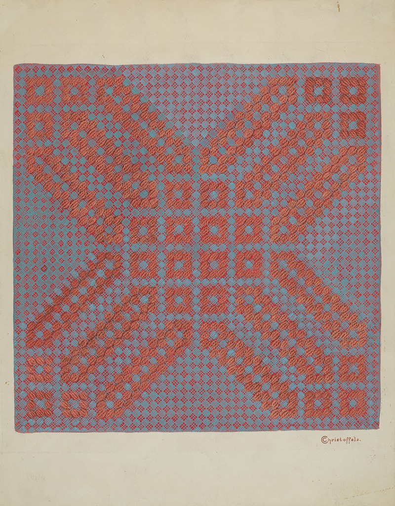 Cornelius Christoffels - Coverlet – Section of Reverse Side