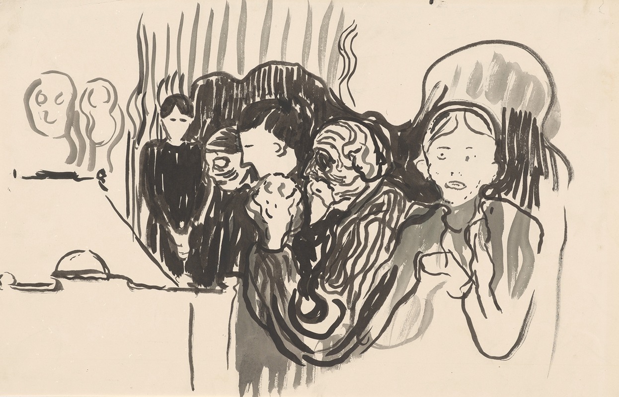 Edvard Munch - By the Deathbed. Fever