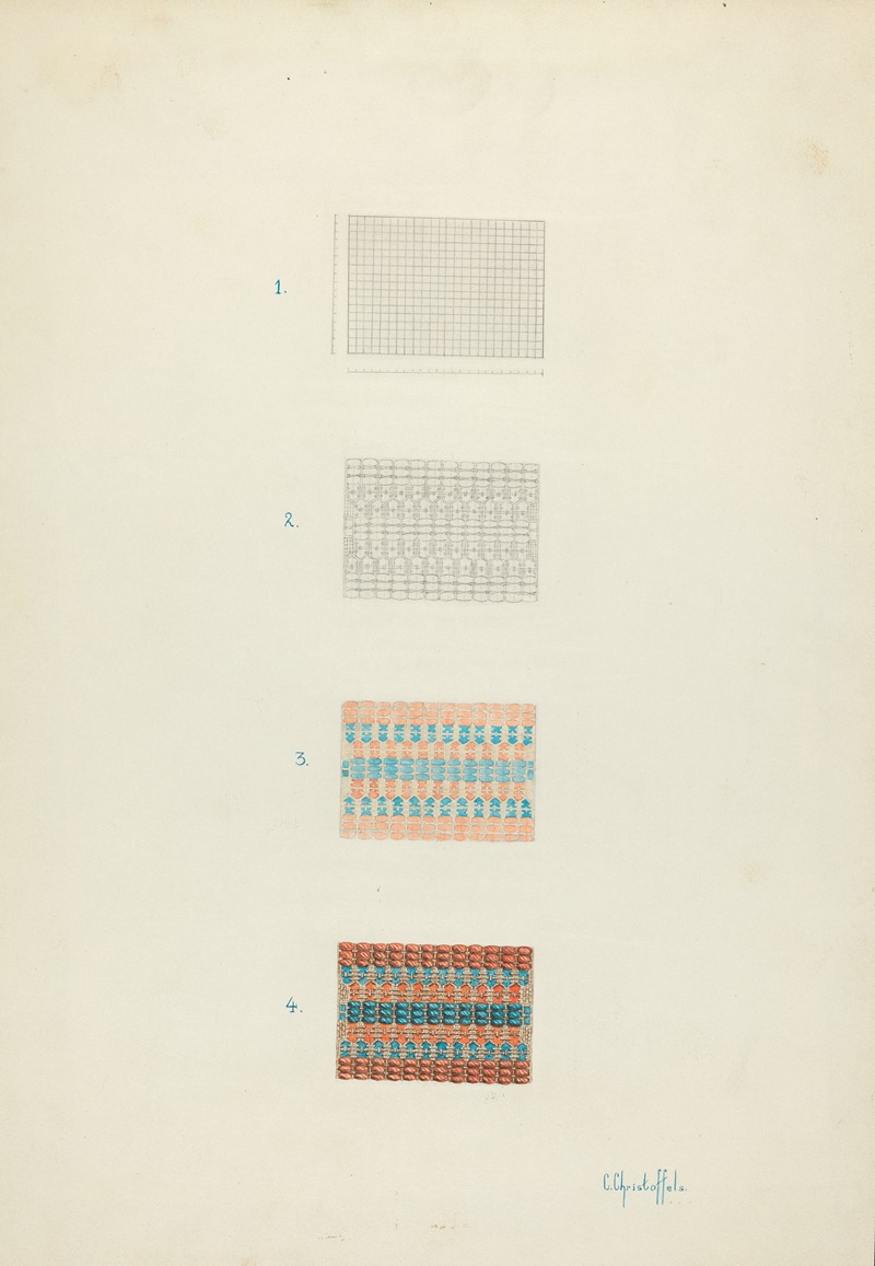 Cornelius Christoffels - Detail of Coverlet – Technique Demonstration