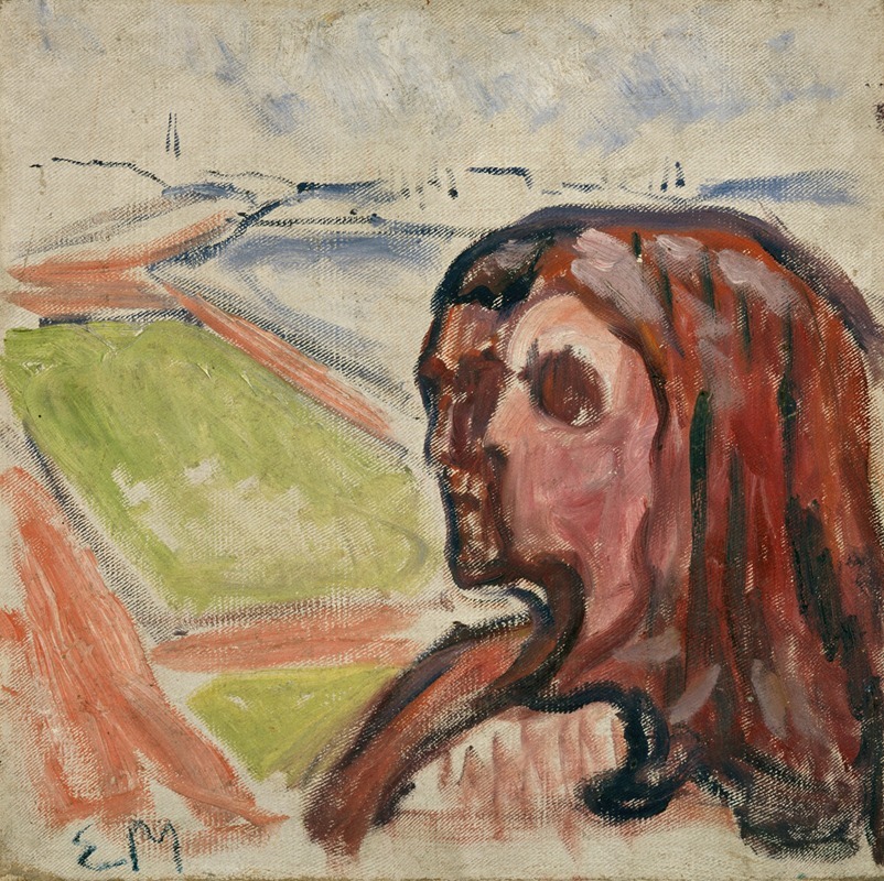 Edvard Munch - Head by Head in Landscape