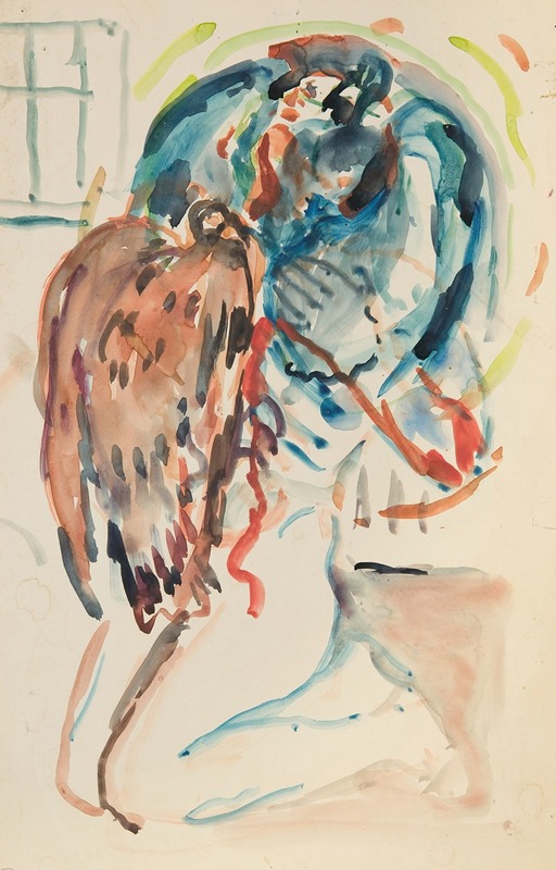 Edvard Munch - Kunstneren og hans syke øye. Knelende kvinnelig akt med ørn