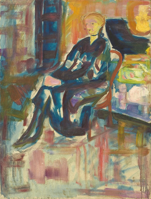 Edvard Munch - Sittende ung kvinne