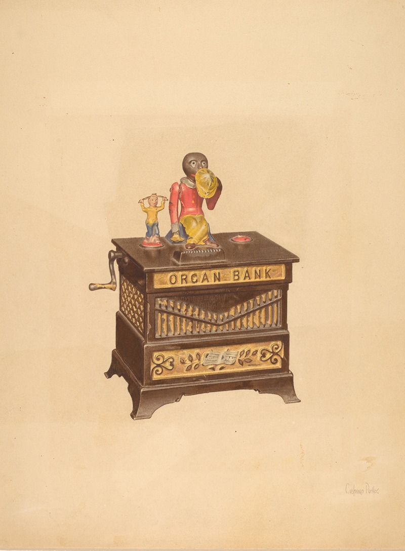 Cushman Parker - Toy Bank – Monkey and Hurdy-Gurdy