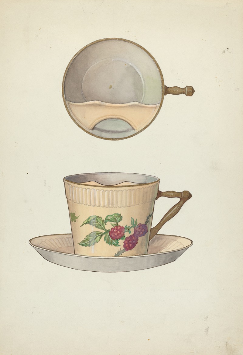 Dana Bartlett - Mustache Cup and Saucer