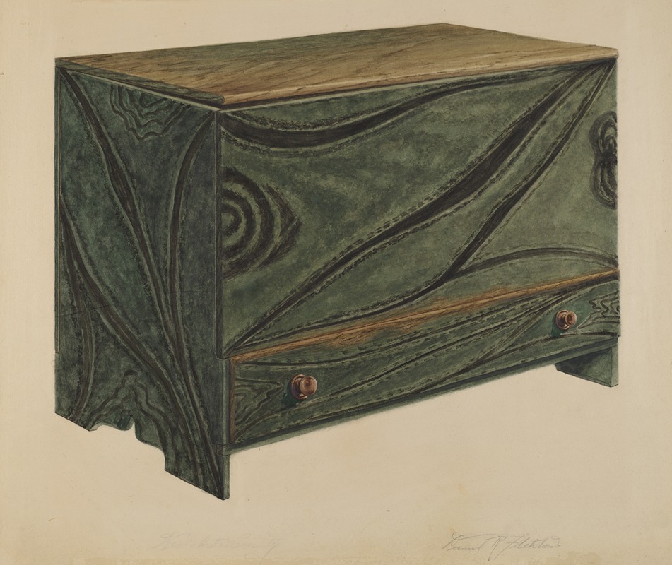 Daniel Fletcher - Painted Wooden Chest