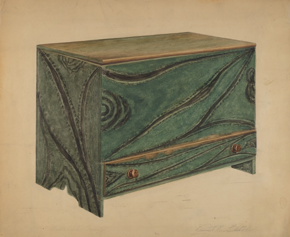 Daniel Fletcher - Painted Wooden Chest