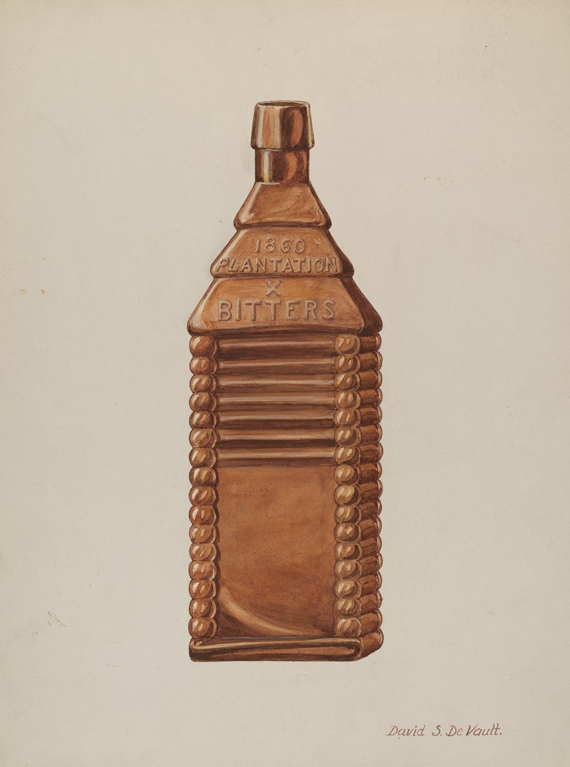 David S. De Vault - Log Cabin Flask