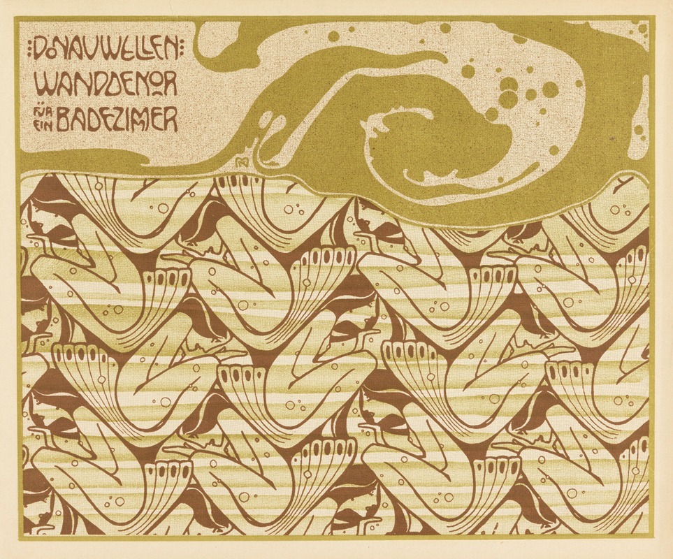 Koloman Moser - Donauwellen Wanddekor fur ein Badezimmer (Danube Wave Wall Decoration for a Bathroom)