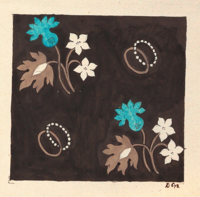 Anonymous - Floral design for printed textile II