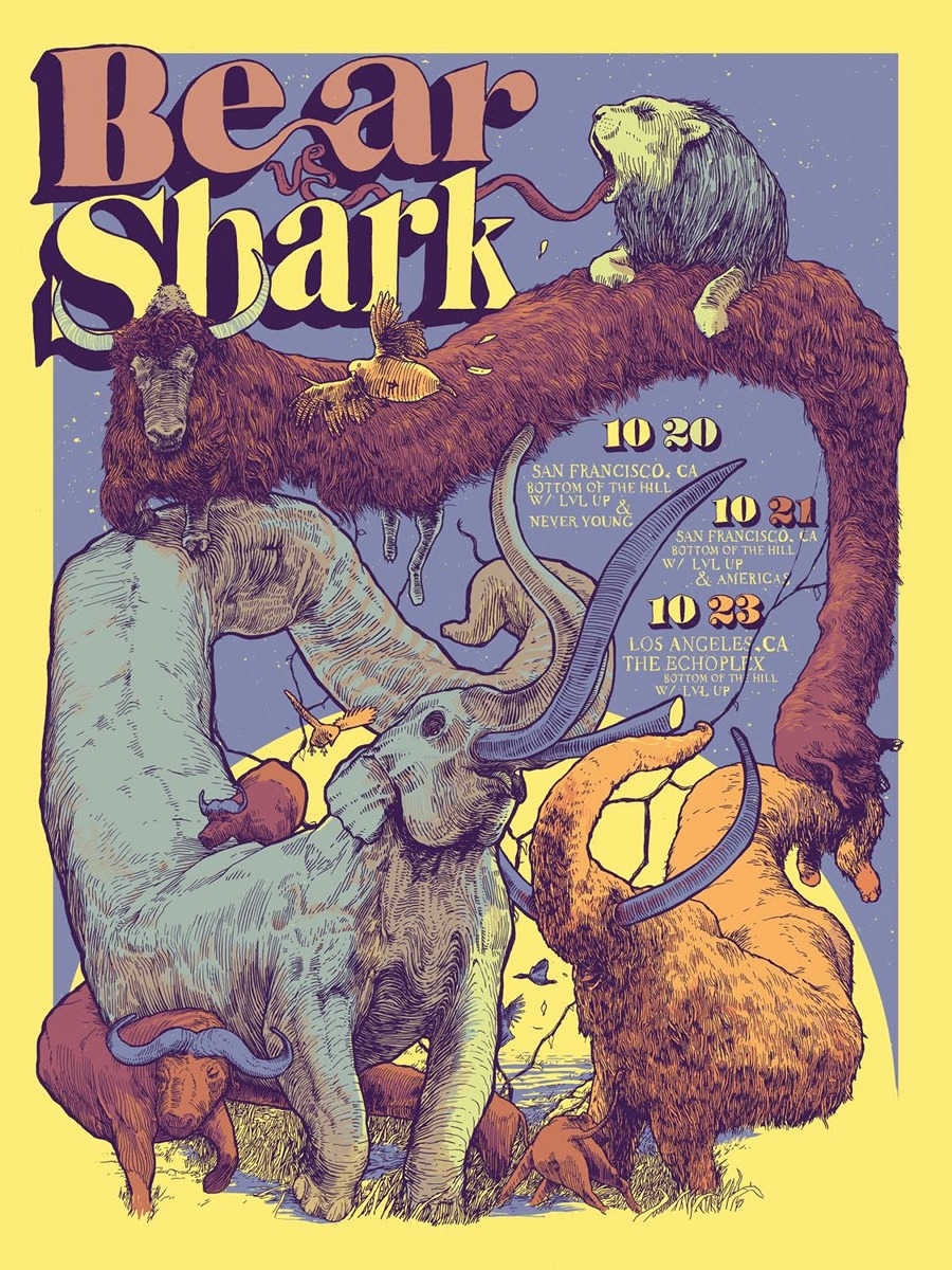 Bear vs Shark by Dave Kloc - Artvee