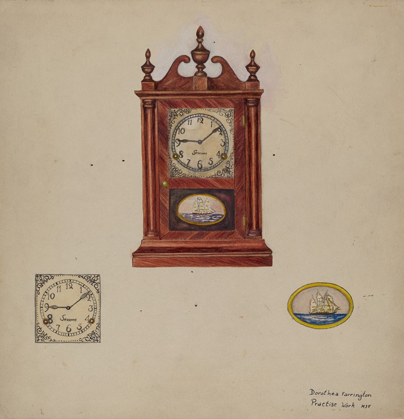 Dorothea A. Farrington - Clock, Antique