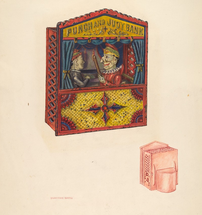 Dorothea Bates - Mechanical Bank – Punch and Judy