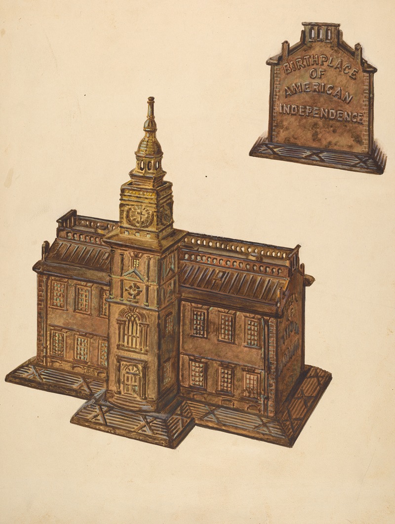 Dorothy Brennan - Cast Iron Toy Bank – Independence Hall