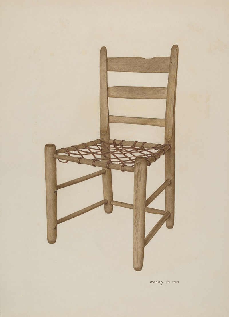 Dorothy Johnson - Braided Rawhide Bottom Chair