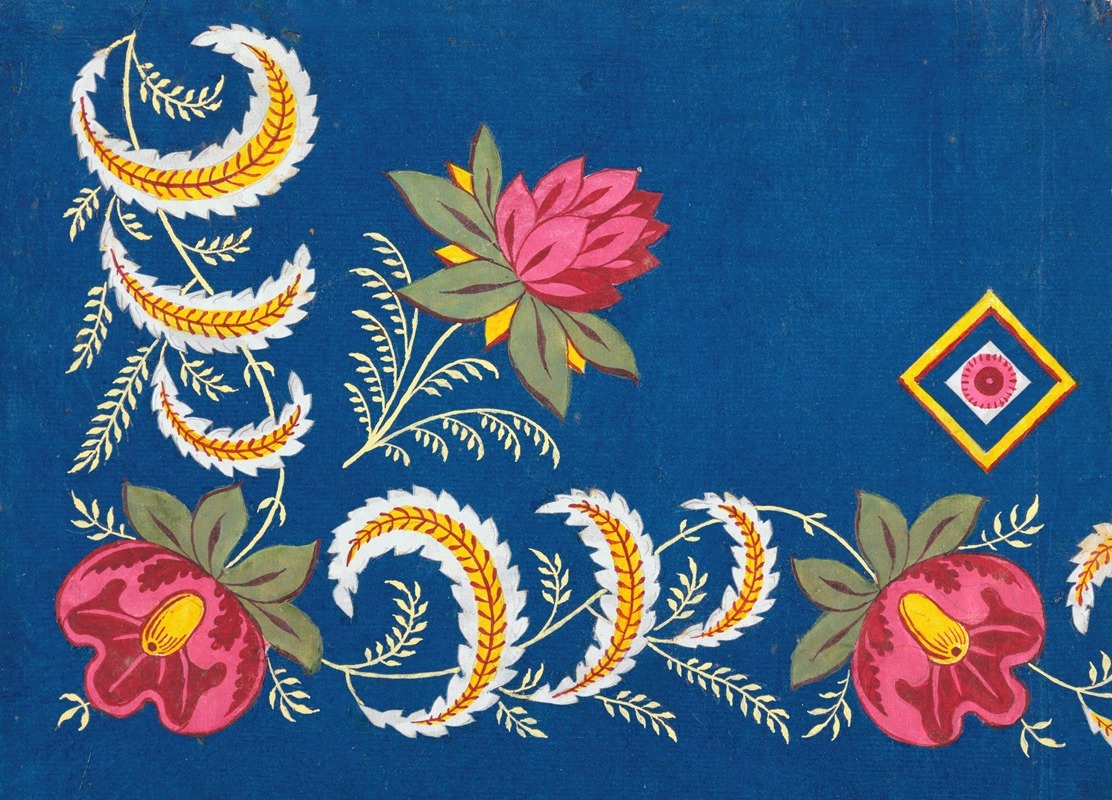 Anonymous - Floral design for printed textile Pl XXVI