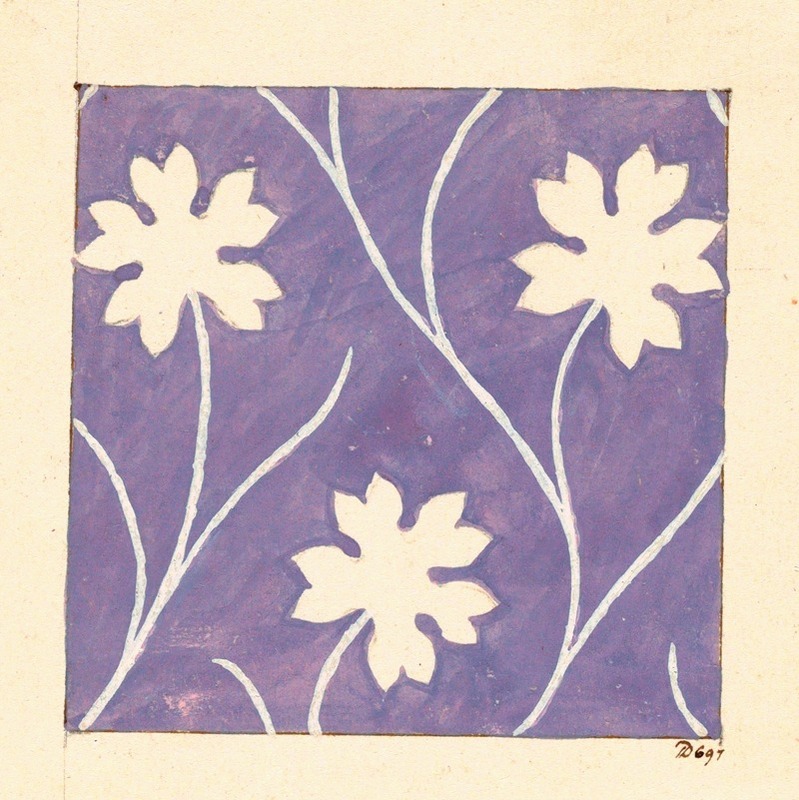 Anonymous - Floral design for printed textile