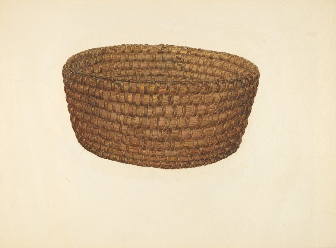 E. Allen Fritz - Hickory Bark and Oat Straw Basket