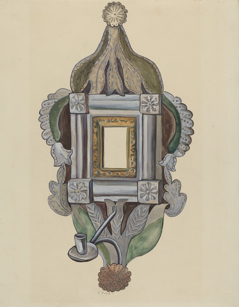 E. Boyd - Candle Sconce with Mirror