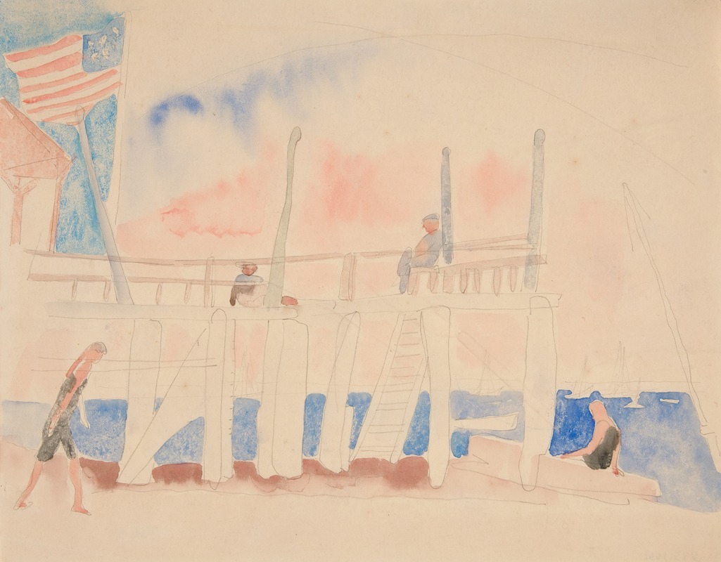 Charles Demuth - Pier With Four Figures