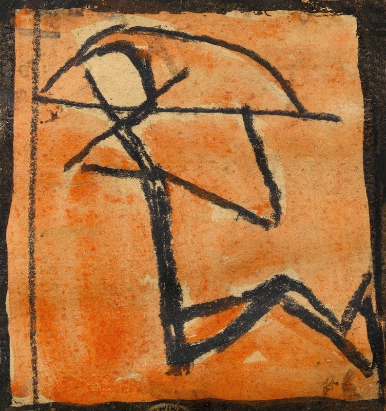 Egon Schiele - Strichmännchen mit Bogen