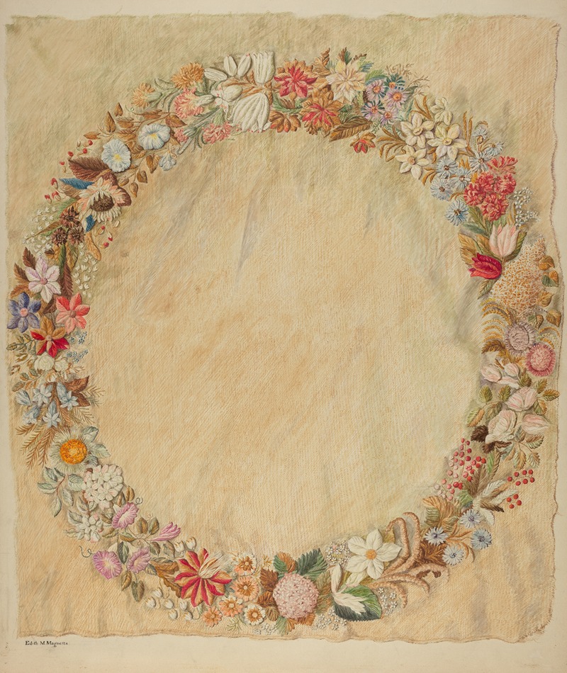 Edith Magnette - Crewel Embroidery for Table