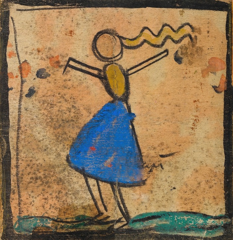 Egon Schiele - Tänzerin mit blauem Rock