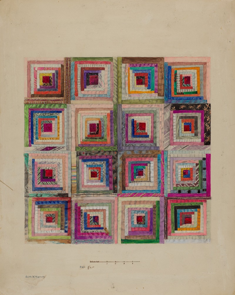 Edith Magnette - Silk Patchwork for Pillow