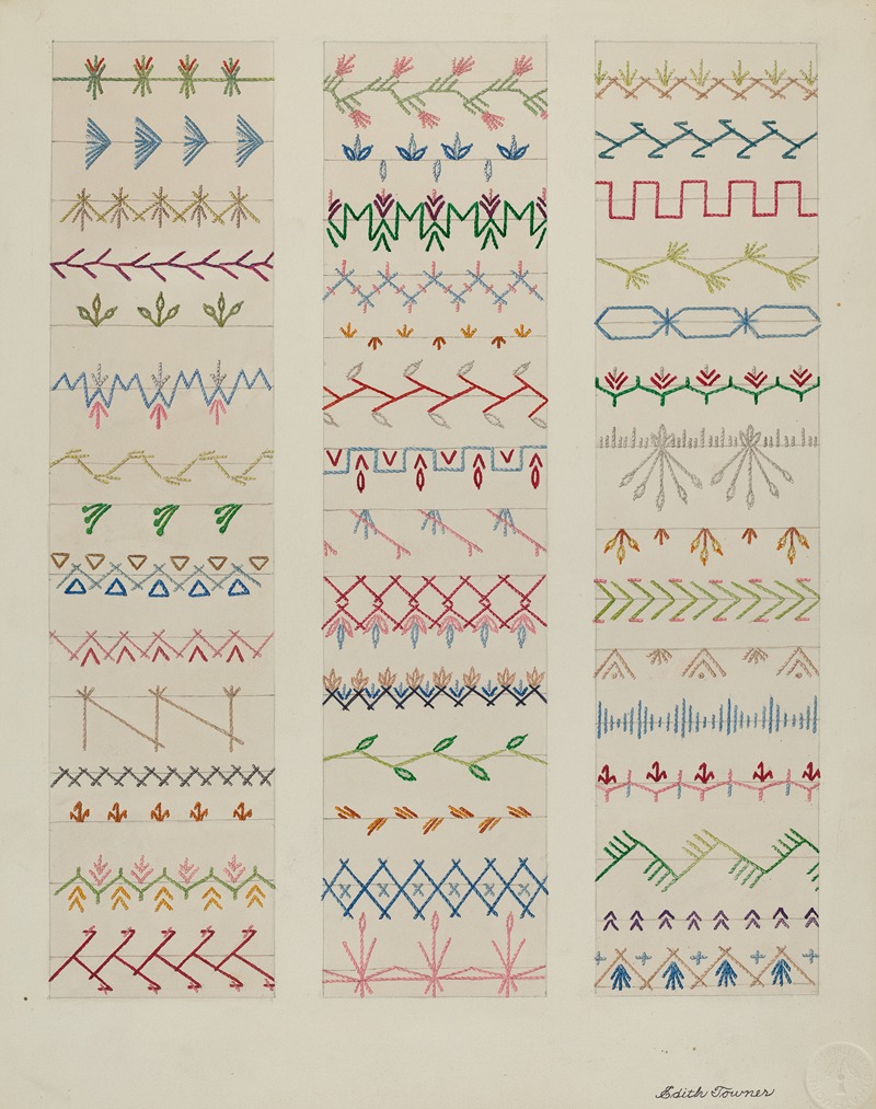 Edith Towner - Samples of Stitching