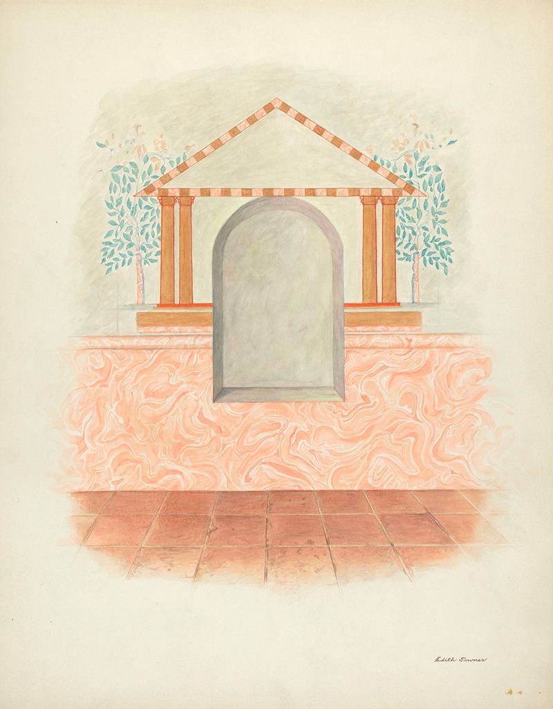 Edith Towner - Wall Painting – Restoration Drawing