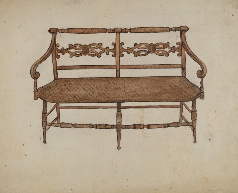 Edna C. Rex - Porch Settee (one of a pair)