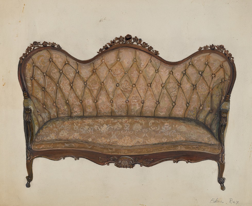 Edna C. Rex - Settee-Sofa