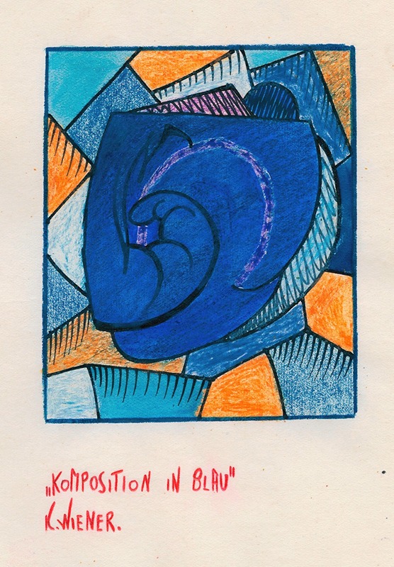 Karl Wiener - Komposition in Blau