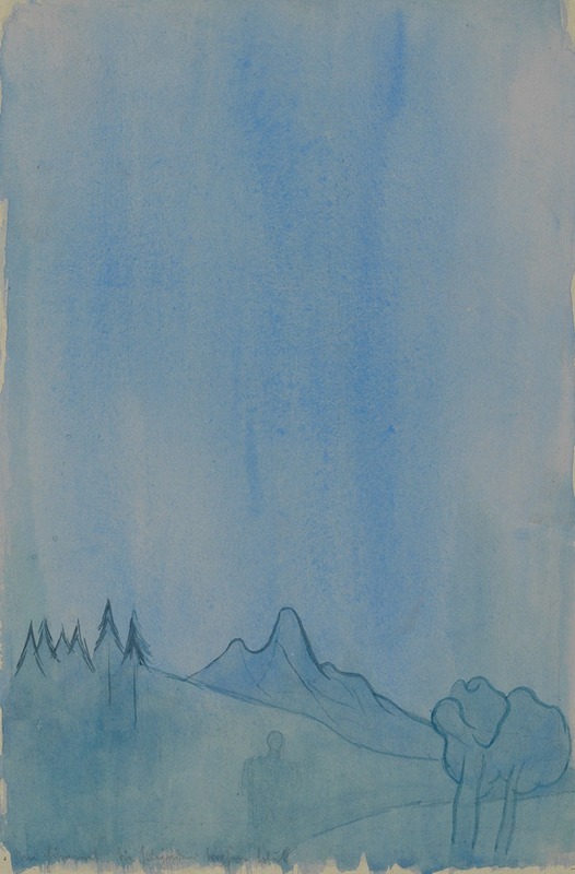 Karl Wiener - Landschaft in Blau