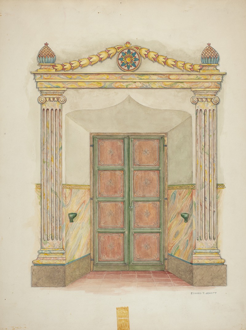 Edward Jewett - Doorway, Wall Painting and Doors