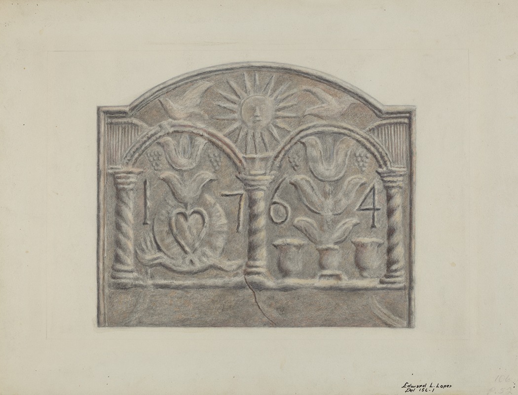 Edward L. Loper - Pa. German Stove Plate